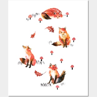 Forest Foxes Posters and Art